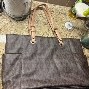 Michael Kors Brown Patterned Tote